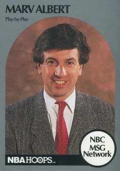 1990-91 Hoops Marv Albert Play-by-Play [Announcers] Announcers #NNO card image