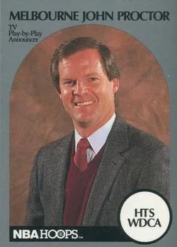 1990-91 Hoops Melbourne John Proctor TV Play-by-Play Announcer [Announcers] Announcers #NNO card image