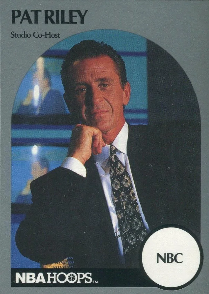 1990-91 Hoops Pat Riley Studio Co-Host [Announcers] Announcers #NNO card image