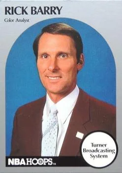 1990-91 Hoops Rick Barry Color Analyst [Announcers] Announcers #NNO card image