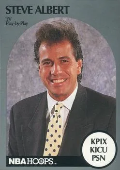 1990-91 Hoops Steve Albert TV Play-by-Play [Announcers] Announcers #NNO card image