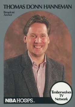 1990-91 Hoops Thomas Donn Hanneman Broadcast Anchor [Announcers] Announcers #NNO card image