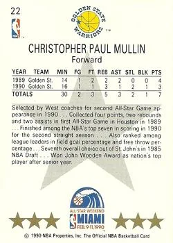 1990-91 Hoops Chris Mullin #22 card back image