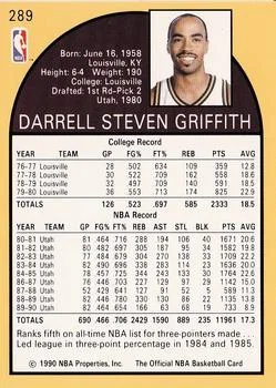 1990-91 Hoops Darrell Griffith #289 card back image