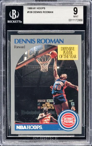 1990-91 Hoops Dennis Rodman #109 card image