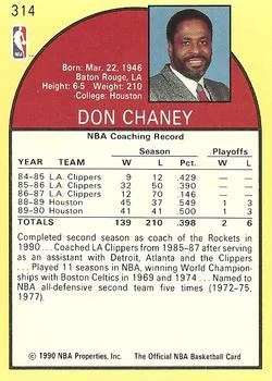 1990-91 Hoops Don Chaney CO #314 card back image