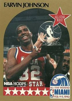 1990-91 Hoops Earvin Johnson #18 card image