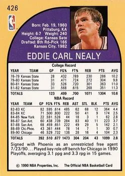 1990-91 Hoops Ed Nealy #426 card back image