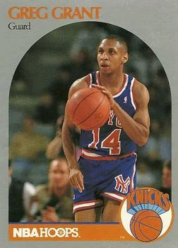 1990-91 Hoops Greg Grant CORCOR: Position on front #421b card image