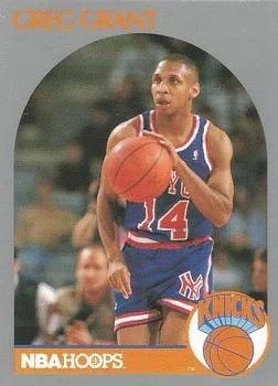 1990-91 Hoops Greg Grant ERRERR: No position on front #421a card image