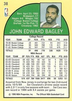 1990-91 Hoops John Bagley #38 card back image