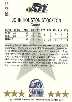 1990-91 Hoops John Stockton #25 card back image