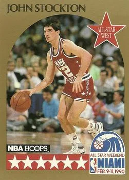 1990-91 Hoops John Stockton #25 card image