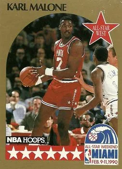 1990-91 Hoops Karl Malone #21 card image