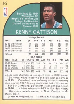 1990-91 Hoops Kenny Gattison #53 card back image