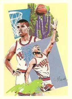 1990-91 Hoops Kevin Johnson TC #375 card image