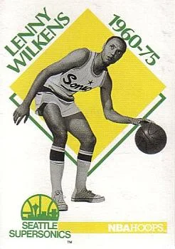 1990-91 Hoops Lenny Wilkens CO #349 card image