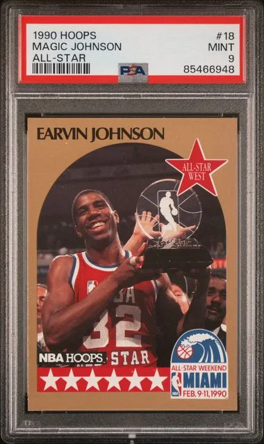 1990-91 Hoops Magic Johnson All-Star #18 card image