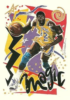 1990-91 Hoops Magic Johnson TC #367 card image