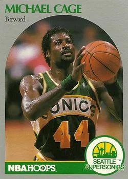 1990-91 Hoops Michael Cage UERUER: Drafted in 1984 #275 card image