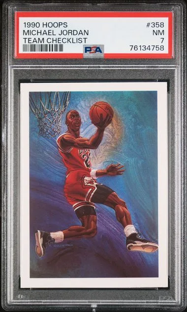 1990-91 Hoops Michael Jordan Team Checklist #358 card image