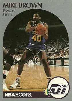 1990-91 Hoops Mike Brown #286 card image