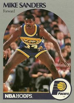 1990-91 Hoops Mike Sanders #137 card image
