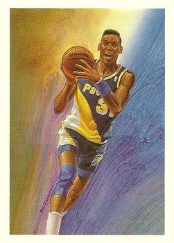 1990-91 Hoops Reggie Miller TC #365 card image