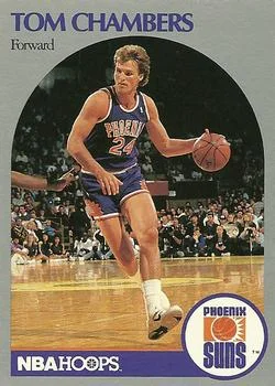 1990-91 Hoops Tom Chambers VARVAR: Forward on front (first series) #234a card image