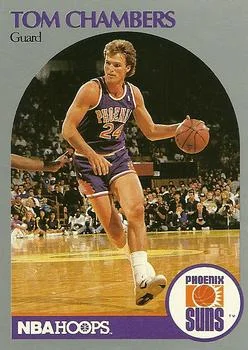 1990-91 Hoops Tom Chambers VARVAR: Guard on front (second series) #234b card image