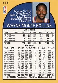 1990-91 Hoops Tree Rollins #413 card back image