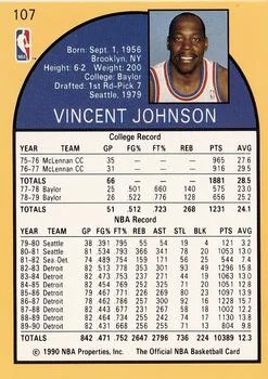 1990-91 Hoops Vinnie Johnson #107 card back image