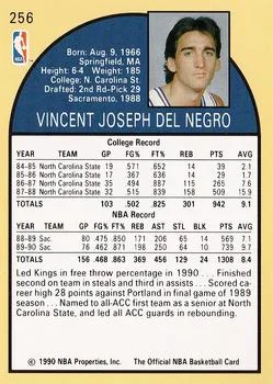 1990-91 Hoops Vinny Del Negro SP #256 card back image