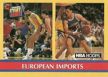 1990-91 Hoops Vlade Divac / Sarunas Marciulionis #384 card image