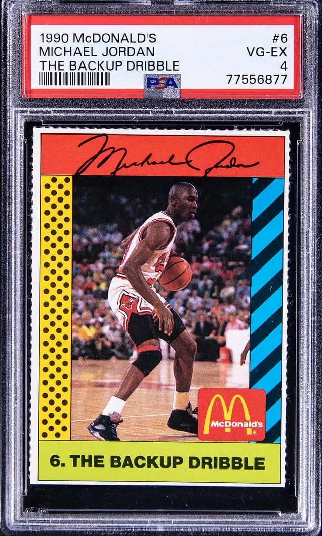 1990-91 McDonald's The Backup Dribble Michael Jordan #6 card image