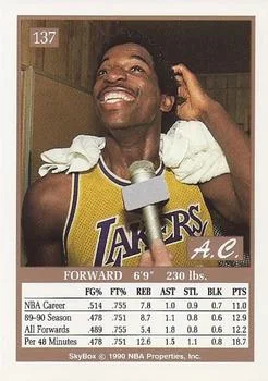 1990-91 SkyBox A.C. Green #137 card back image