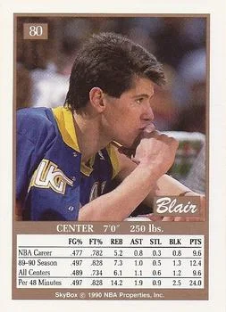 1990-91 SkyBox Blair Rasmussen #80 card back image