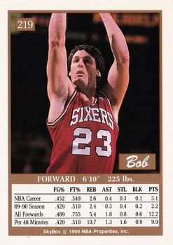 1990-91 SkyBox Bob Thornton #219 card back image