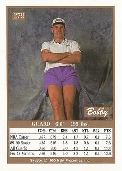 1990-91 SkyBox Bobby Hansen SP #279 card back image
