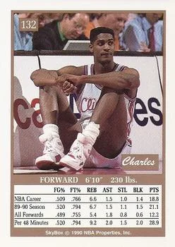 1990-91 SkyBox Charles Smith #132 card back image