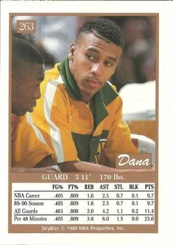 1990-91 SkyBox Dana Barros #263 card back image