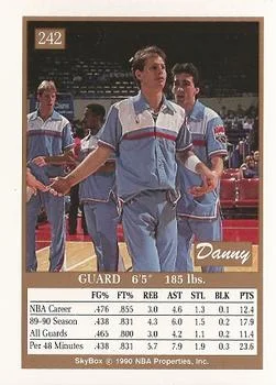 1990-91 SkyBox Danny Ainge SP #242 card back image