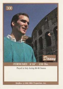 1990-91 SkyBox Danny Ferry #300 card back image