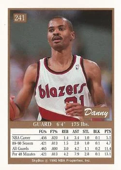 1990-91 SkyBox Danny Young #241 card back image