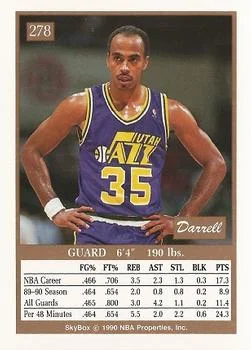1990-91 SkyBox Darrell Griffith #278 card back image
