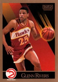 1990-91 SkyBox Glenn Rivers "Glenn" on front #7 card image