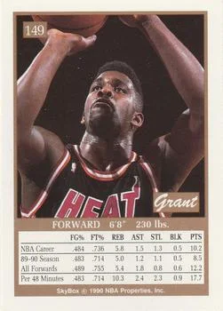 1990-91 SkyBox Grant Long #149 card back image