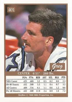 1990-91 SkyBox Greg Kite #401 card back image