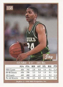 1990-91 SkyBox Jay Humphries #158 card back image