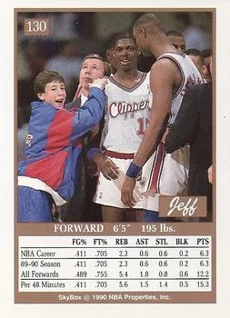1990-91 SkyBox Jeff Martin #130 card back image